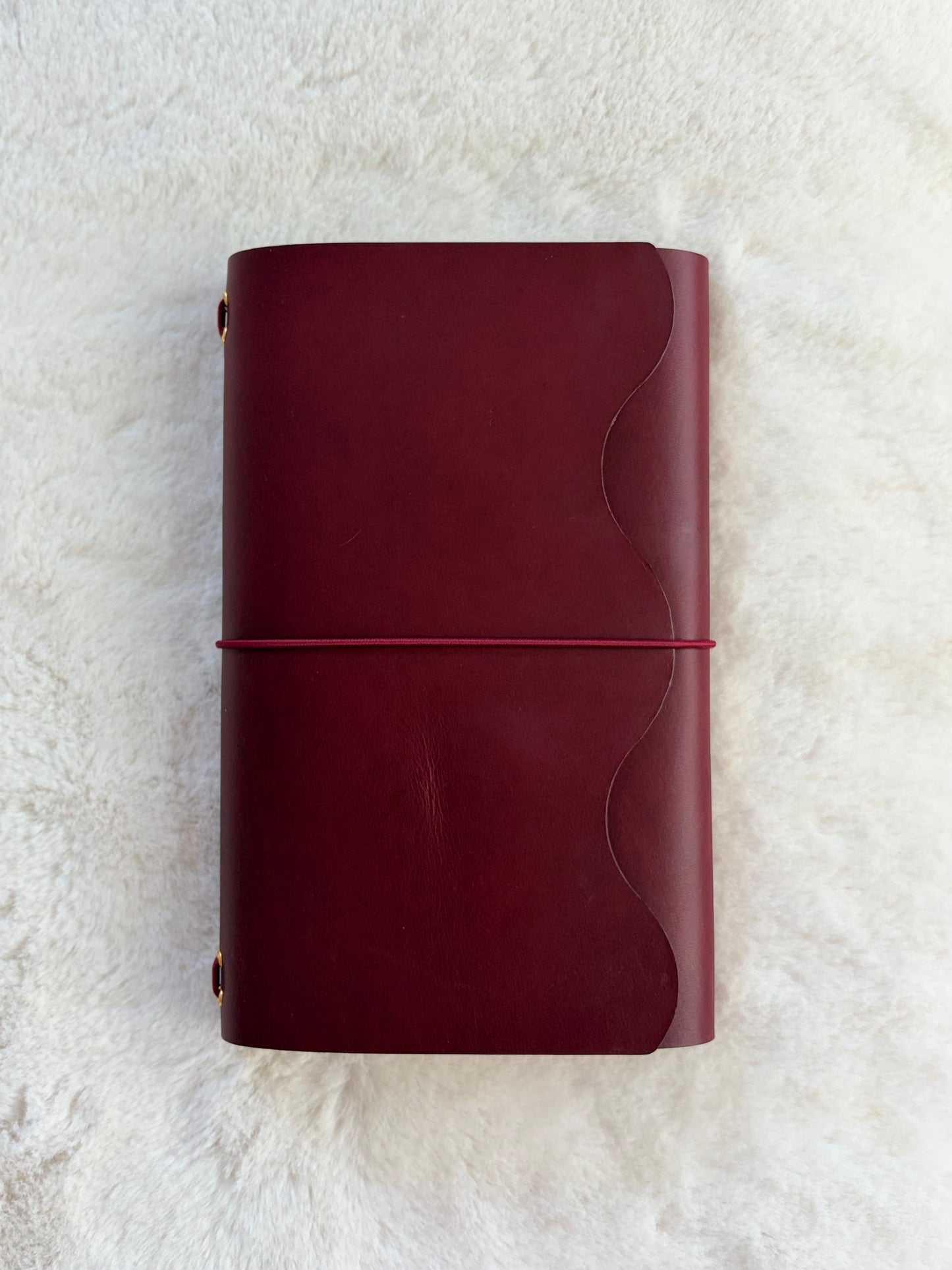 A5 burgundy, red burgundy elastic