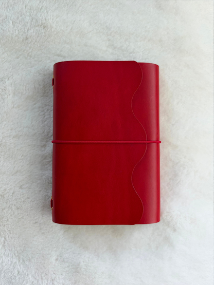 A6 red, red elastic